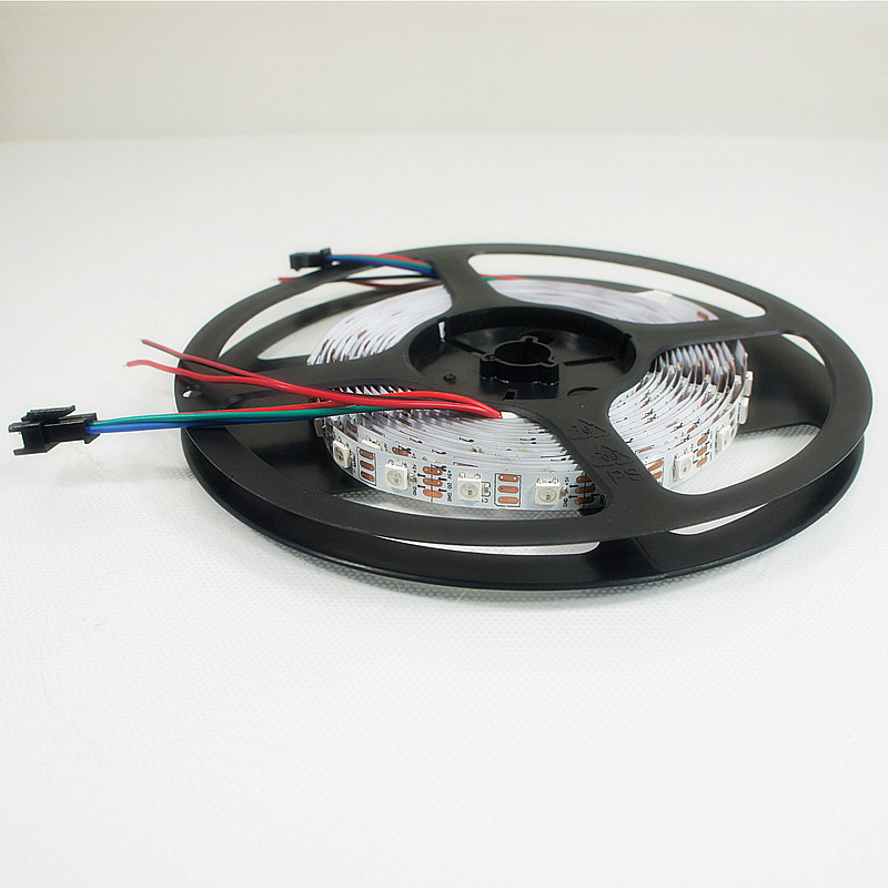 WS2812B DC5V Series Flexible LED Strip Lights, Programmable Pixel Full Color Chasing, Indoor Use, 300LEDs 16.4ft Per Reel By Sale WS2812B DC5V Series Flexible LED Strip Lights, Programmable Pixel Full Color Chasing, Indoor Use, 300LEDs 16.4ft Per Reel By Sale